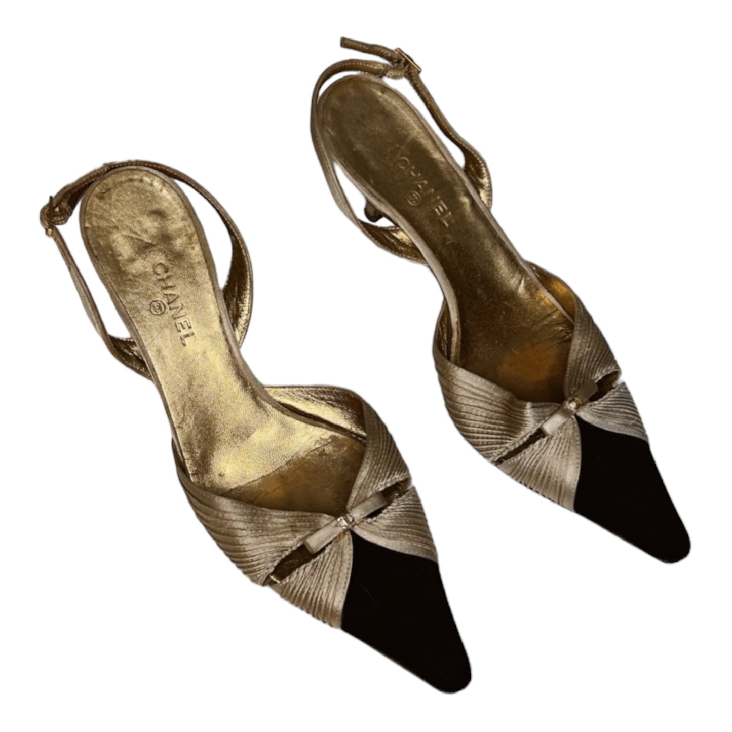 Vintage Chanel sling back heels/37.5