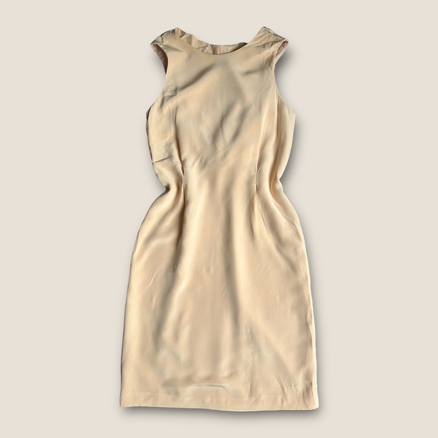 Alexander Wang peach silk midi dress with open back/ S