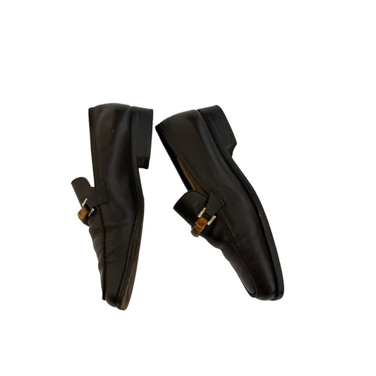 Vintage Gucci horse-bit leather brown loafer / 36.5