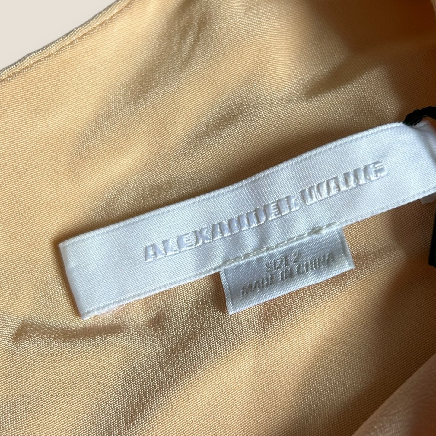 Alexander Wang peach silk midi dress with open back/ S