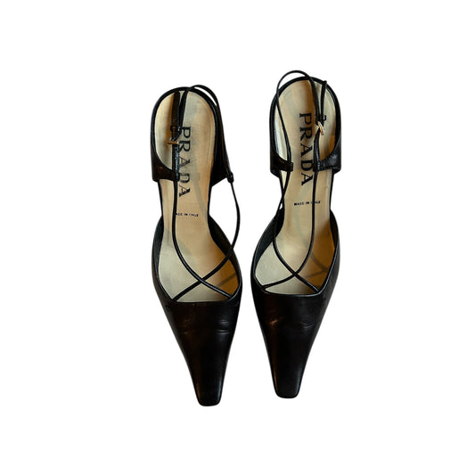 Vintage Prada slingback heels as seen on CBK / 36