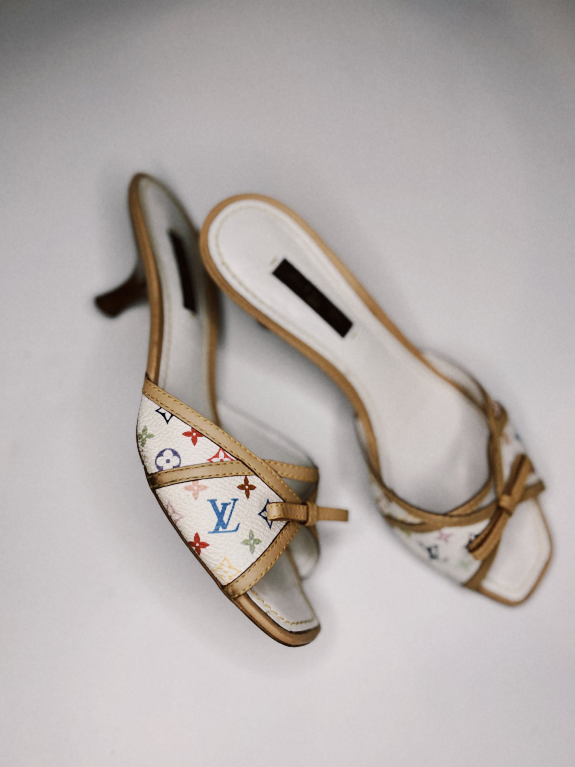 Louis Vuitton Vintage White Heels Size 5.5