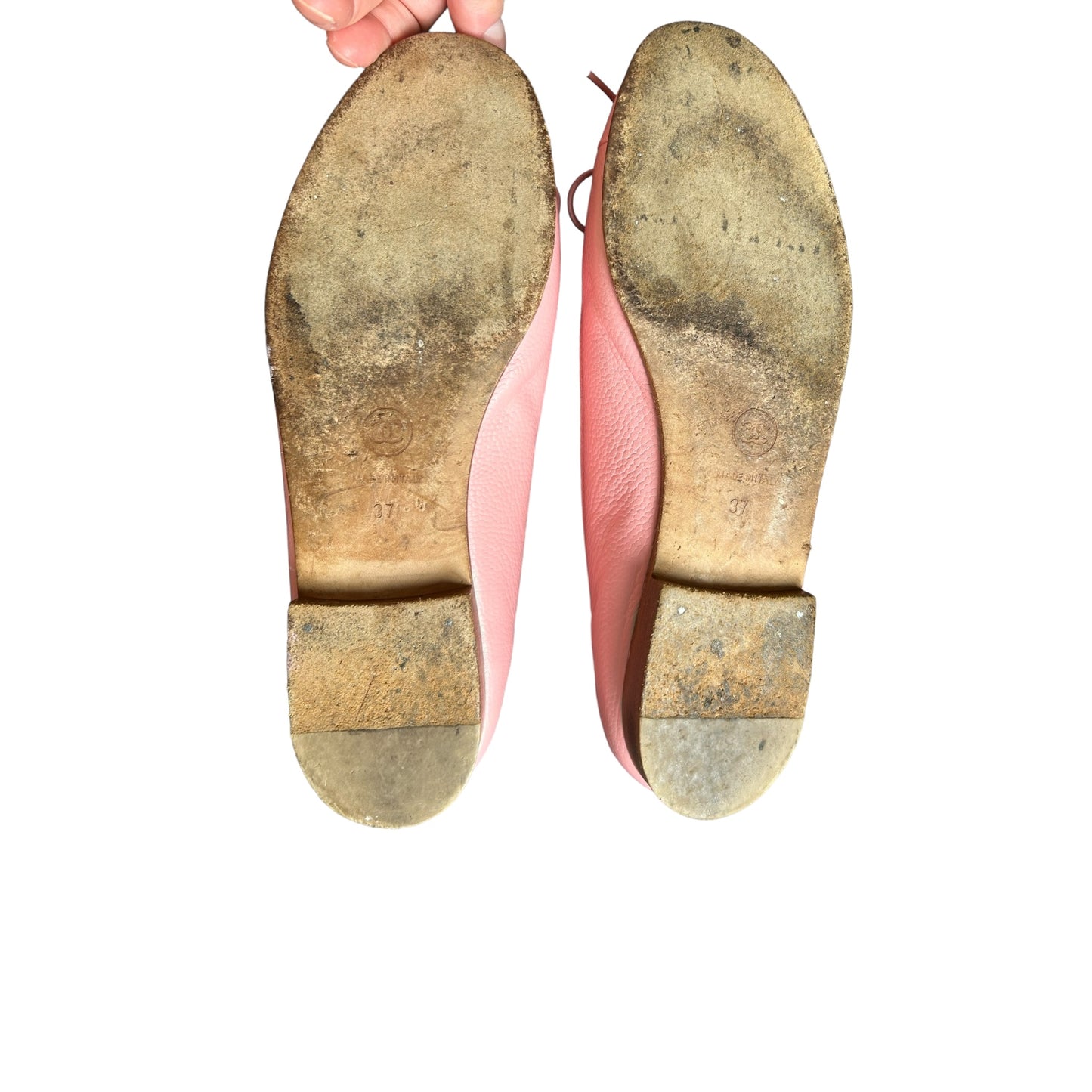 Vintage Chanel pink ballerina flats/ 37