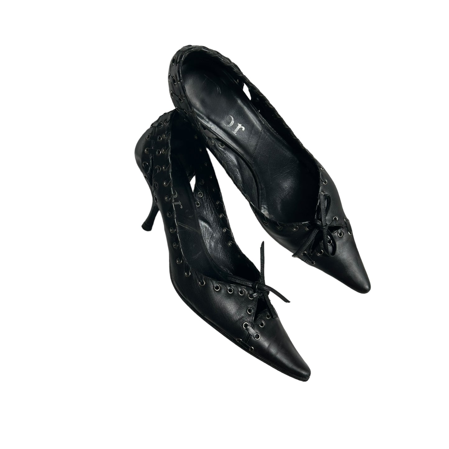 Vintage Dior by John Galliano black leather pumps / 38.5