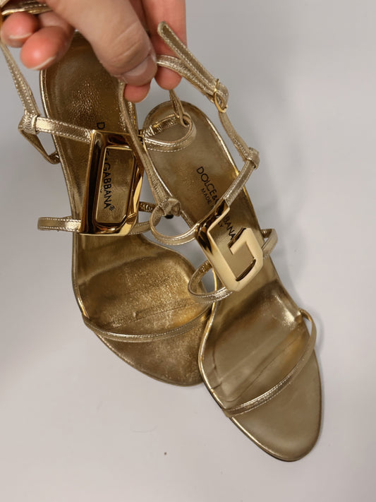 Vintage Dolce&Gabbana golden sandals/37.5