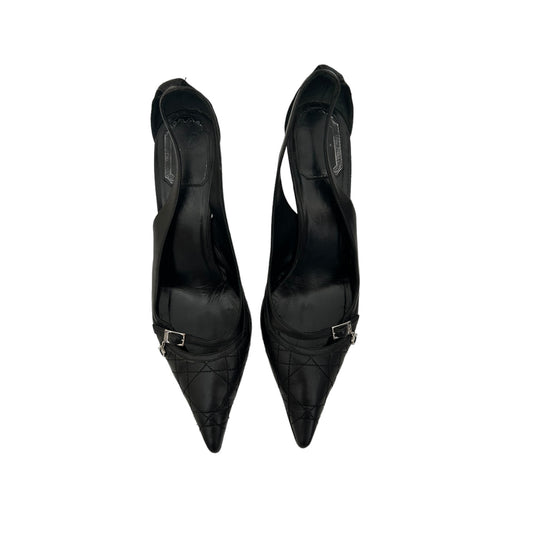 Vintage Dior pointy toe logo heels / 37.5