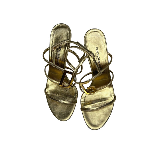 Vintage Dolce&Gabbana golden sandals heels /37.5