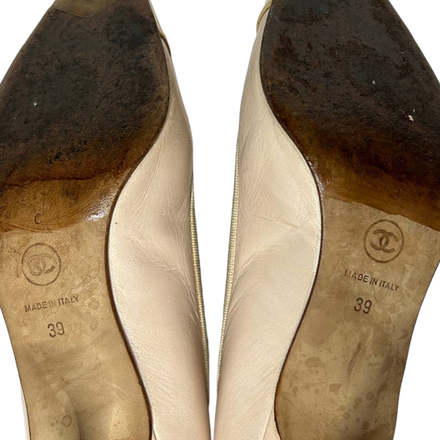 Vintage Chanel CC logo heels/39