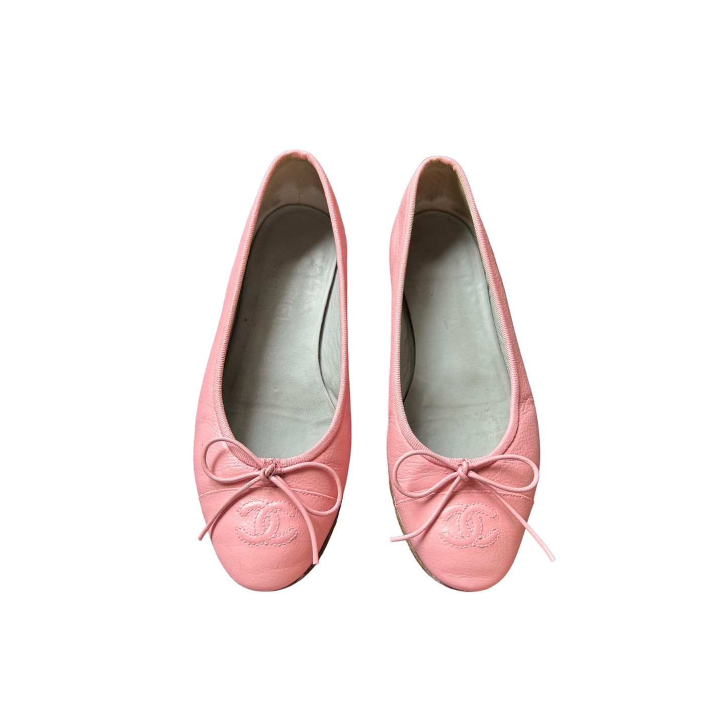 Vintage Chanel pink ballerina flats/ 37