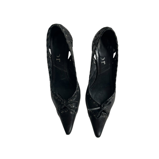 Vintage Dior by John Galliano black leather pumps / 38.5