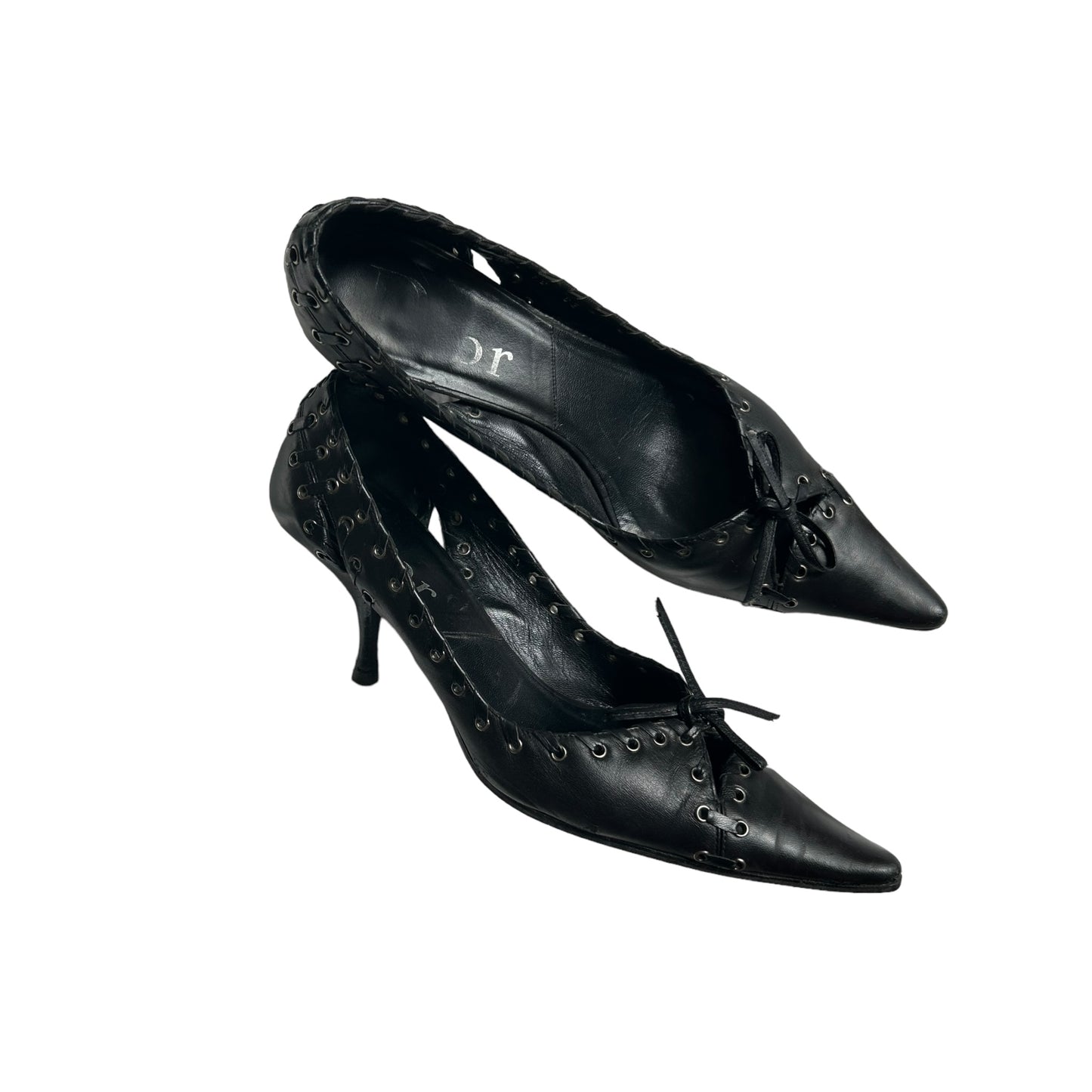 Vintage Dior by John Galliano black leather pumps / 38.5