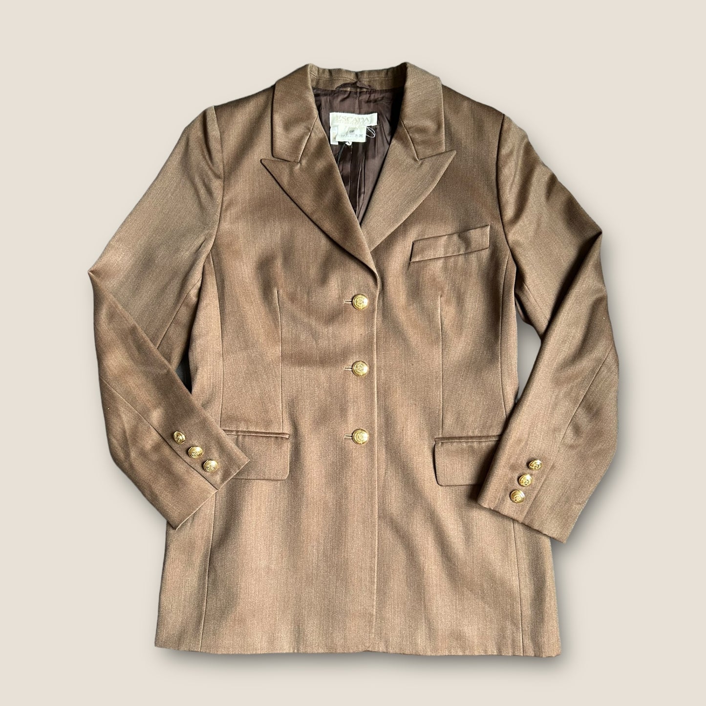 Vintage Escada brown wool blazer / M